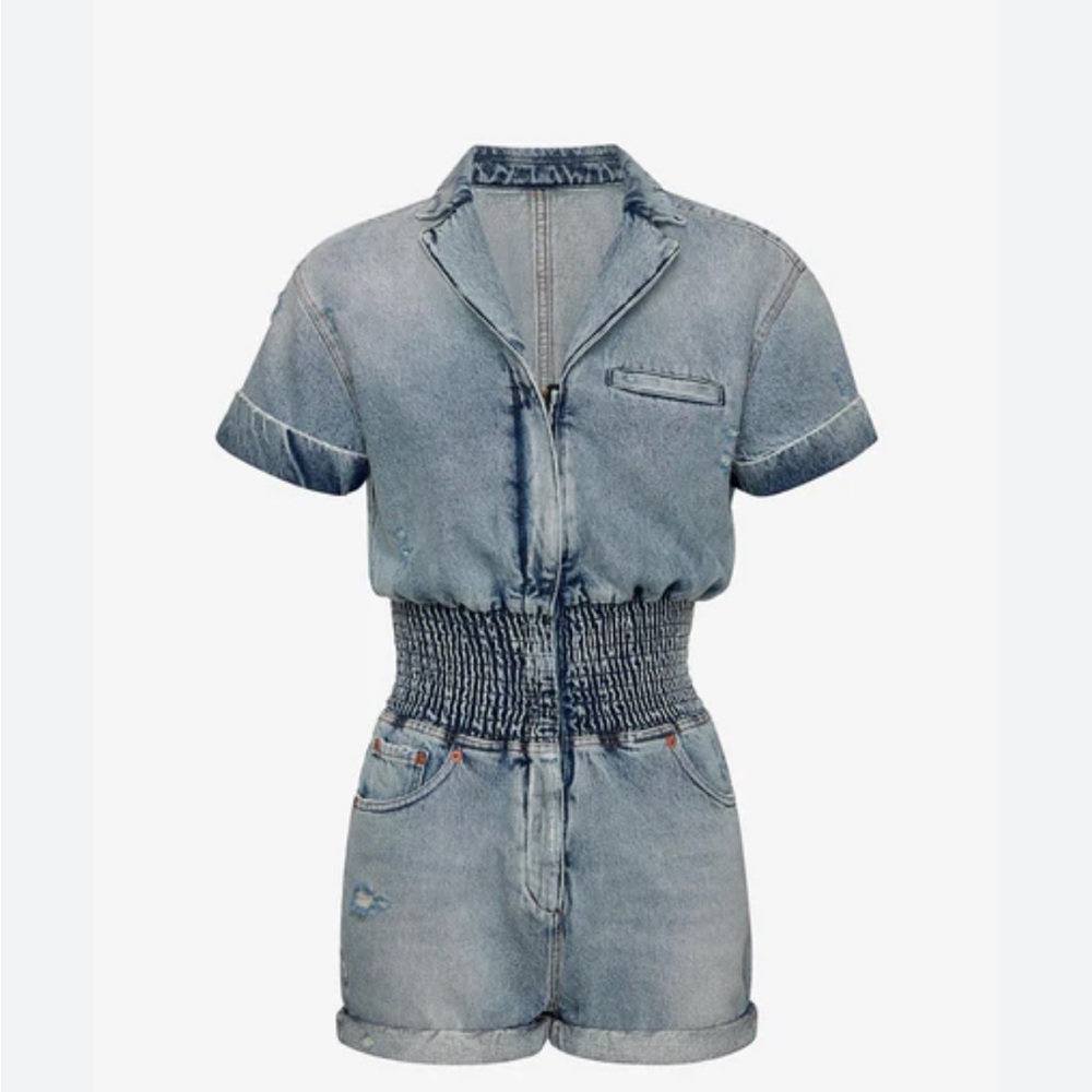 SER.O.YA Blue Denim One Piece with Elastic Waist